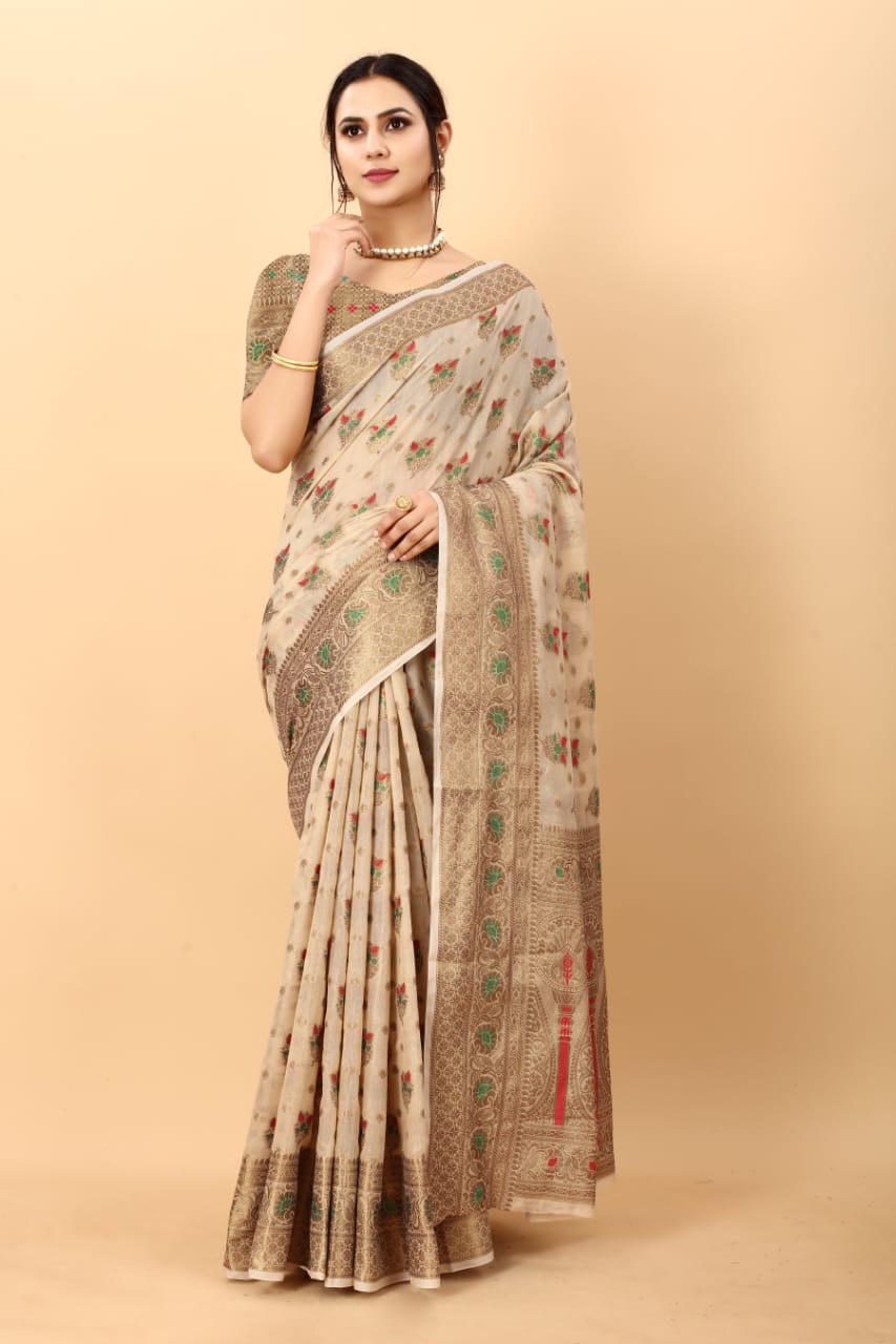 Vruta 1 Casual Wear Cotton Wholesale Saree Collection